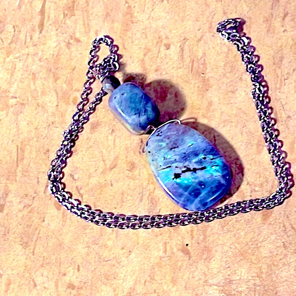Totem Labradorite Pendant w/ Stainless Steel chain  LOOK WHATS BACK!!!